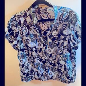 Women’s Plus Size Floral Graphic Print Blouse 2X